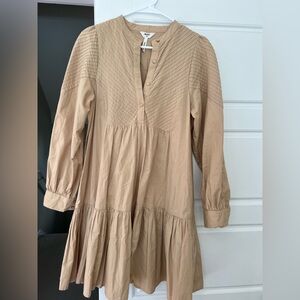 Object Long Sleeve Tan Mini Dress